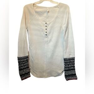 Free People knit cuff thermal sz L